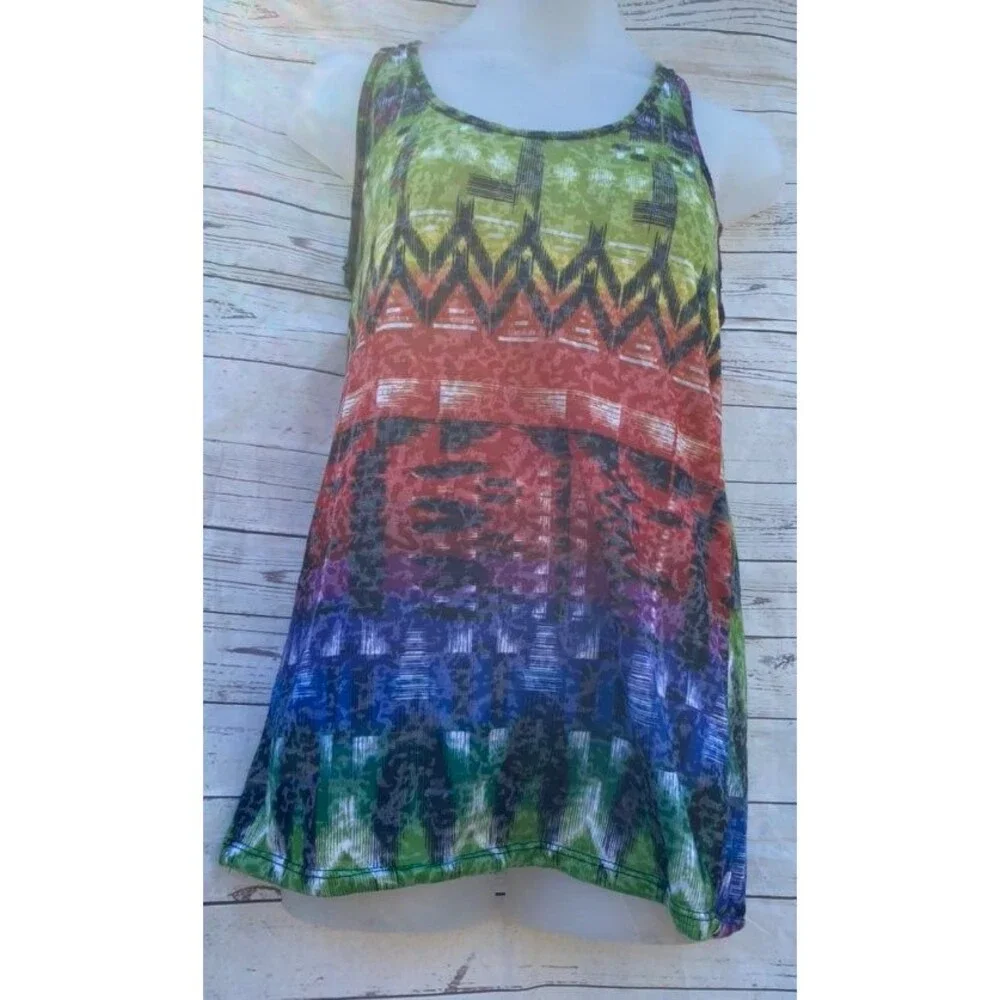 Delia's Racerback Tank Small Aztec Rainb - Picture 1 of 9